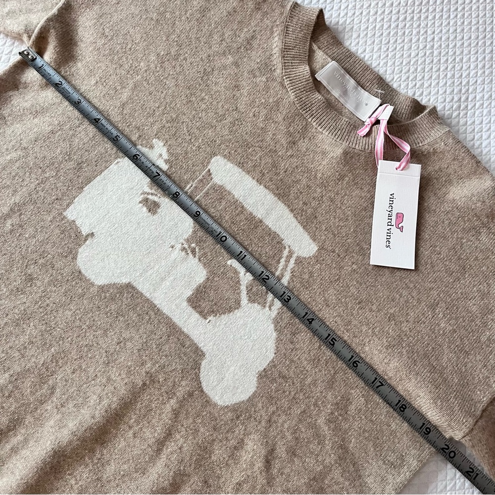 Vineyard Vines Cashmere by Shep & Ian Golf Oatmeal Heather Size XXSmall - Picture 7 of 9
